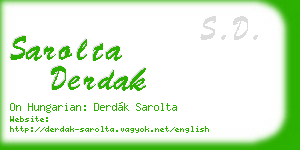 sarolta derdak business card